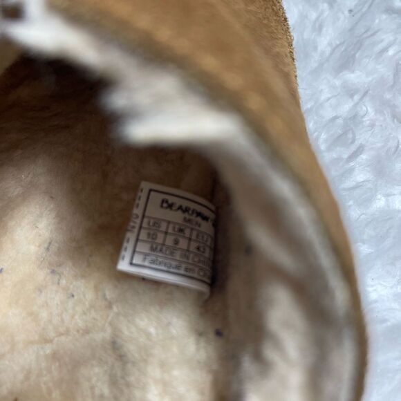 Bear Paw Bruce Men suede slippers wool blend lining sheepskin footbed SZ10 - Picture 7 of 9